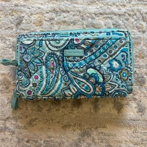 Vera Bradley Teal/Blue Crossbody Wallet